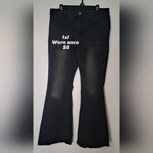 SHEIN Black Flare Jeans
